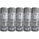 5X Paint Factory Metallic Silver Spray Paint 200ml Spray Paint